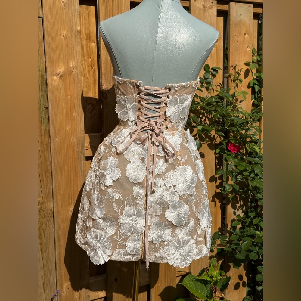 🆕 BRONX & BANCO 🧿 NWOT Jasmine Maraya White Mini Dress - Sz XS - US 2 - Picture 7 of 13